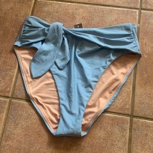 Tie high waist bikini bottoms